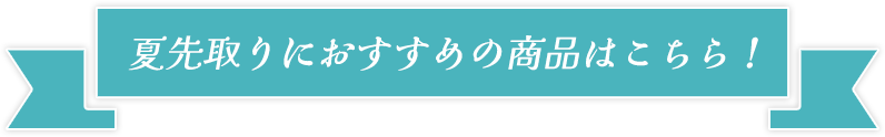 夏先取りにおすすめの商品はこちら！